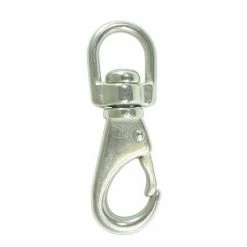 Rigging Blueline Stainless Snap Hook Swivel Eye 65mm